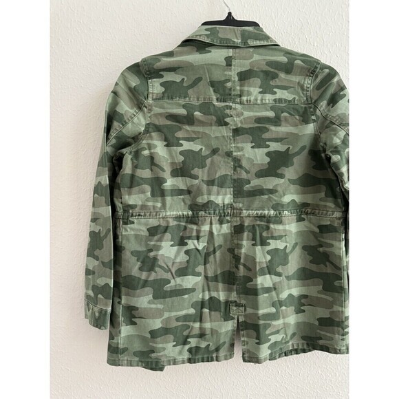 Justice Girls Camouflage Drawstring Waist Button Down Jacket Size 6/7 - Picture 15 of 15